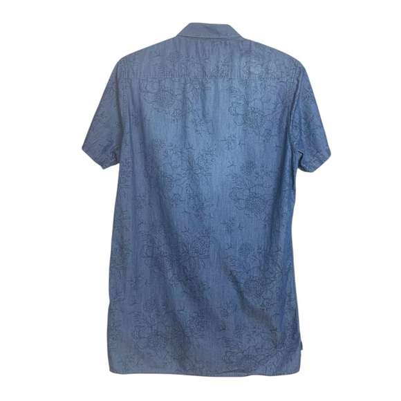 Civil Society Mens Button Up Loose Fit Short Sleeve 100% Lightweight Cotton - Picture 4 of 10